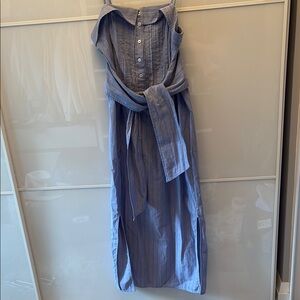 Club Monaco Striped Blue Dress